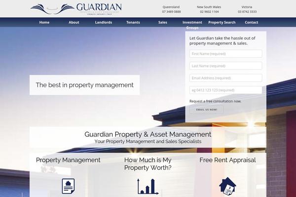Guardian theme site design template sample