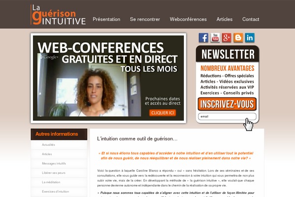 guerisonintuitive.com site used Theme1180