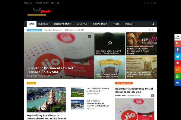 NewsMag theme site design template sample