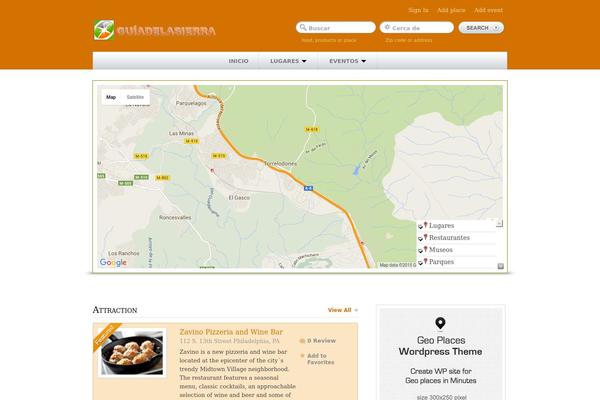 GeoPlaces theme site design template sample
