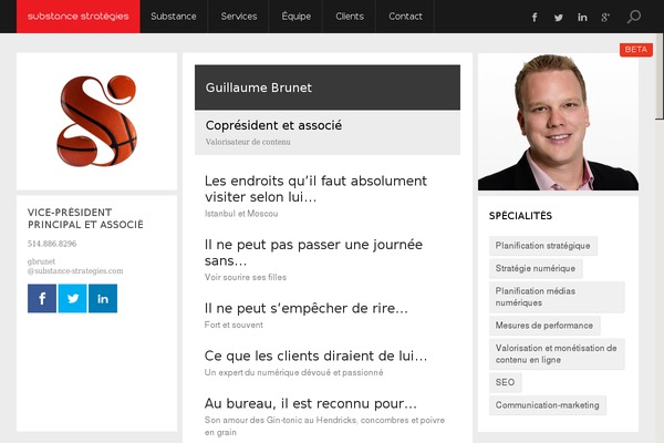 guillaumebrunet.com site used Substance