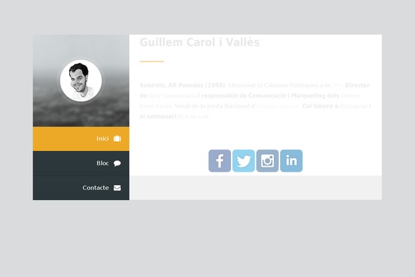 Vcard theme site design template sample
