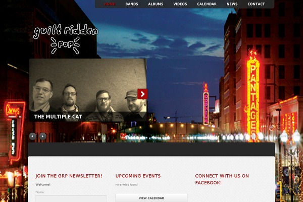Music theme site design template sample