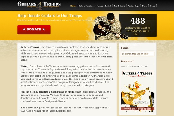 guitars4troops.com site used Wellington