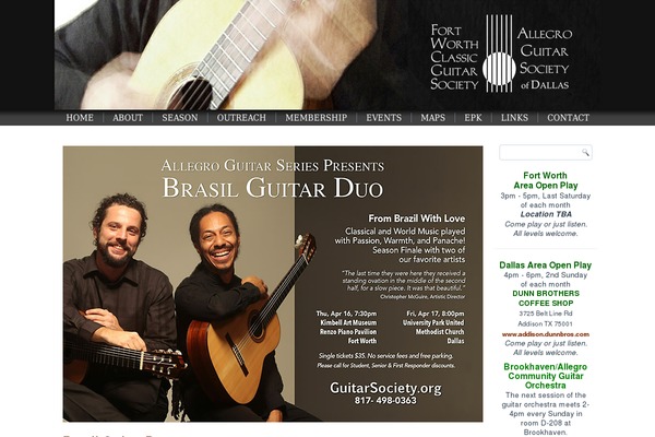 Allegro theme site design template sample