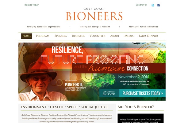 gulfcoastbioneers.org site used Bioneers