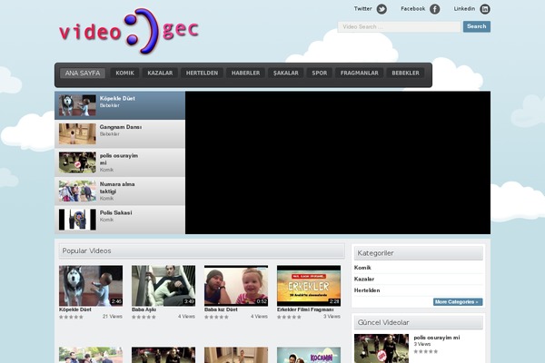 Videostream theme site design template sample