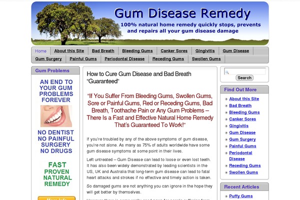 gumdiseaseremedies.com site used Sem Reloaded