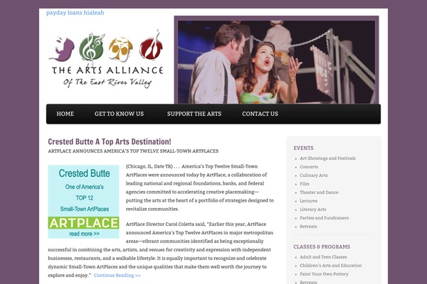 Tiga theme site design template sample