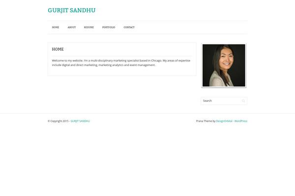 Prana theme site design template sample