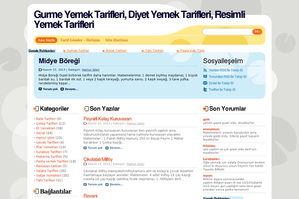 gurmeyemektarifleri.net site used Yemektarifleri