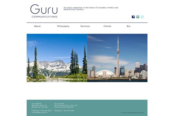 Guru theme site design template sample