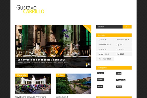 Gonzo theme site design template sample