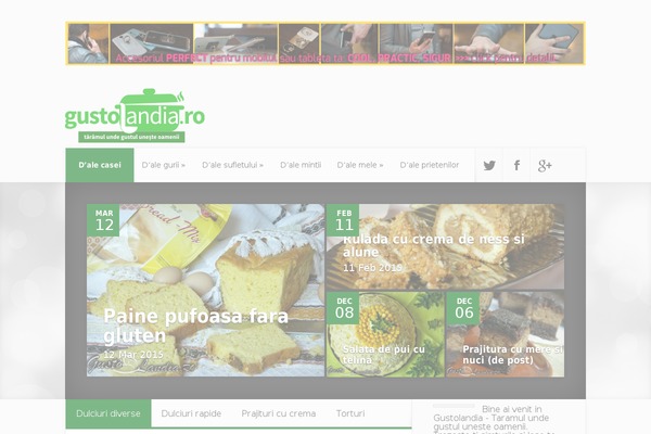 gustolandia.ro site used Scandinavian-sky