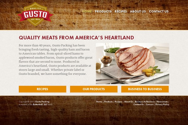Gusto theme site design template sample