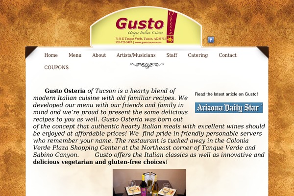 Gusto theme site design template sample