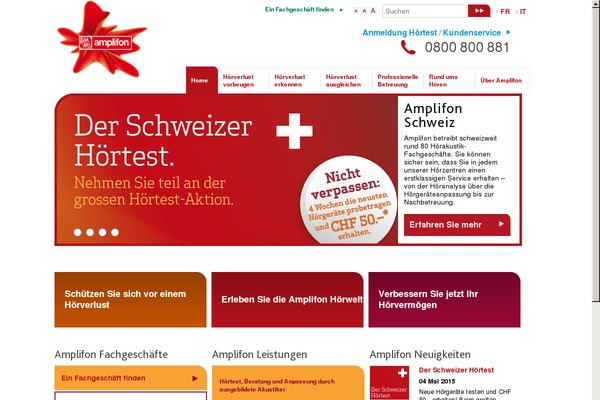 gutes-hoeren.ch site used Amplifon