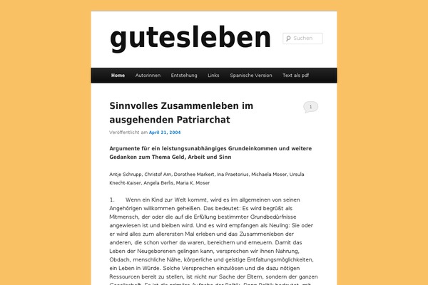 gutesleben.org site used Twenty Eleven