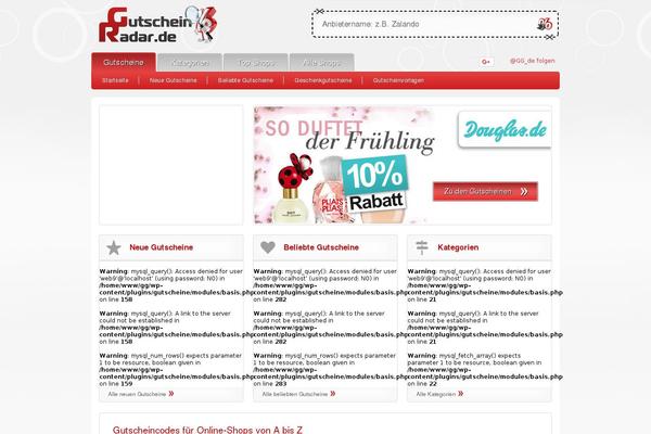 Site using Gutscheine plugin