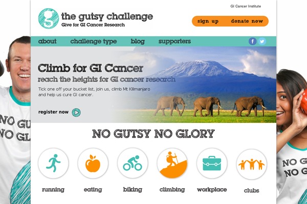 gutsychallenge.com site used Gutsy