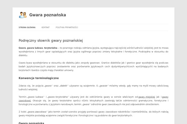 gwara.info site used Twenty Twelve