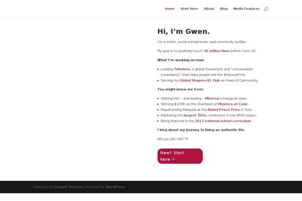 Divi theme site design template sample