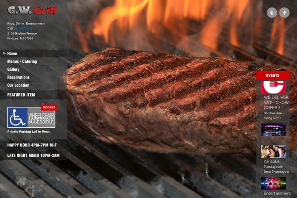 Ristorante theme site design template sample
