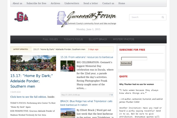 Tribune theme site design template sample