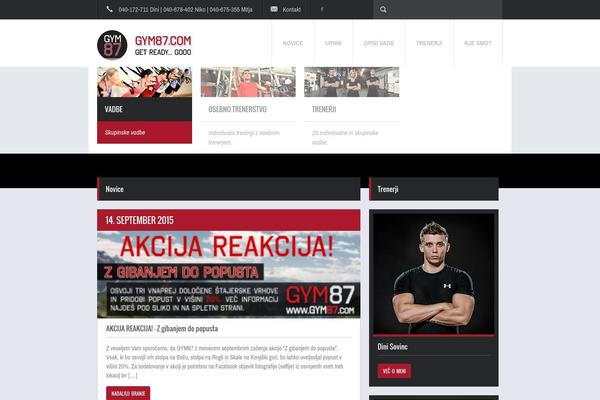 gym87.com site used Fit Wp