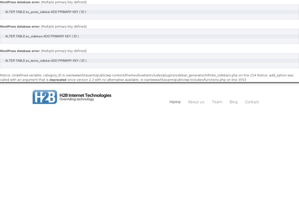 Bowtie theme site design template sample