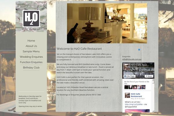 h2ocafe.com.au site used H2o