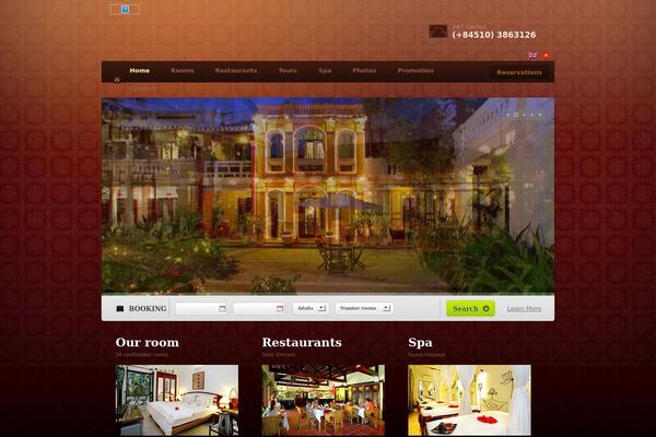 Hotellpress theme site design template sample