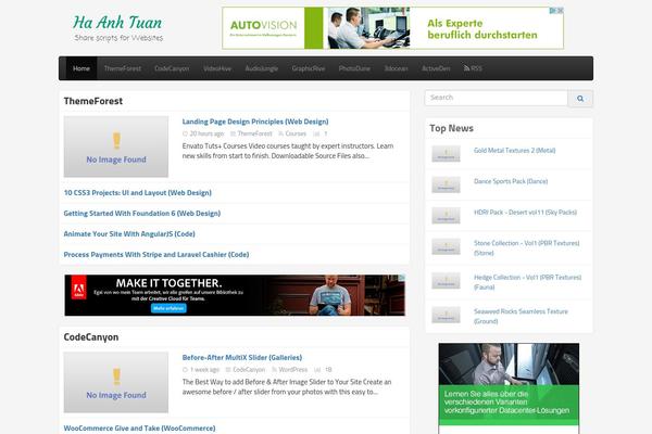tuan theme websites examples