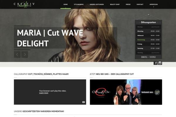 HairPress theme site design template sample