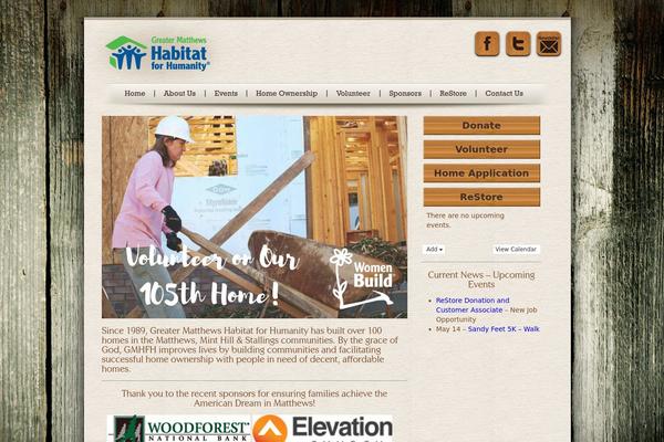 habitatmatthews.org site used Habitat