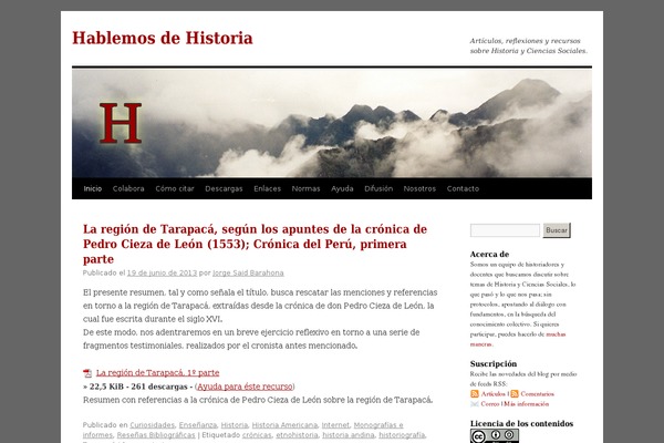 hablemosdehistoria.com site used Twentyten-extended