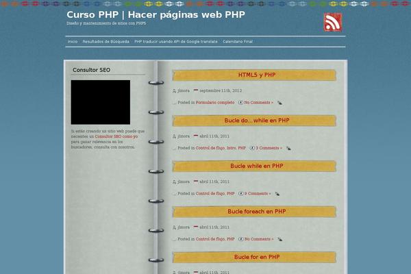 hacerpaginaswebconphp.com site used Webbdesign