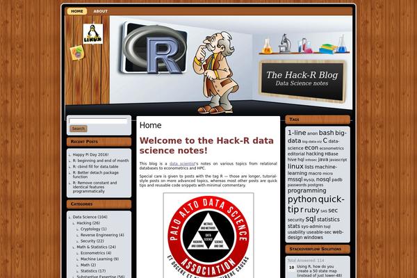 hack-r.com site used Science_wp_theme