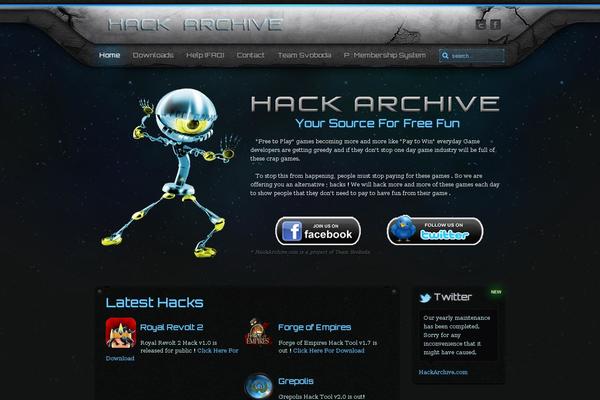 Site using Sliding Widgets plugin