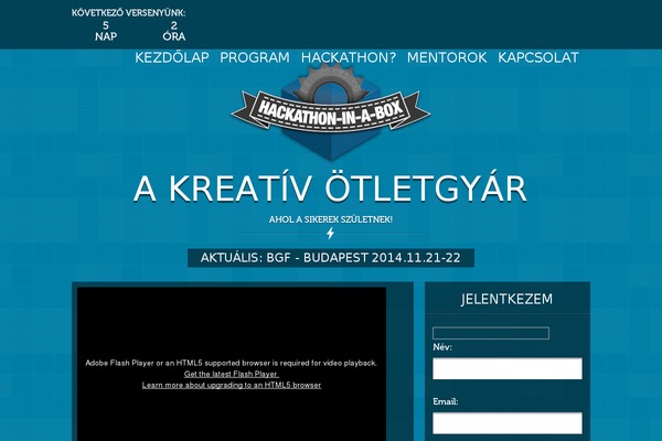 hackathon.hu site used Sidekick