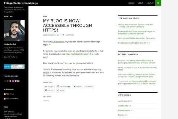 Site using About Me plugin