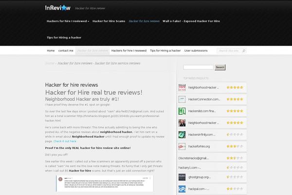 InReview theme site design template sample