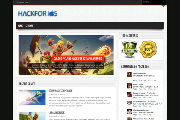 Gameleon theme site design template sample
