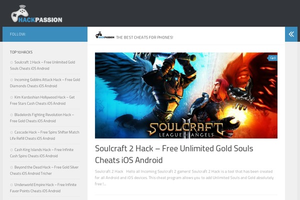 Hueman theme site design template sample
