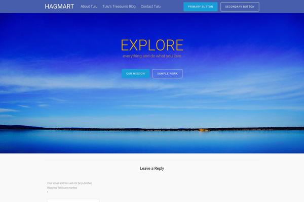 Tesseract theme site design template sample