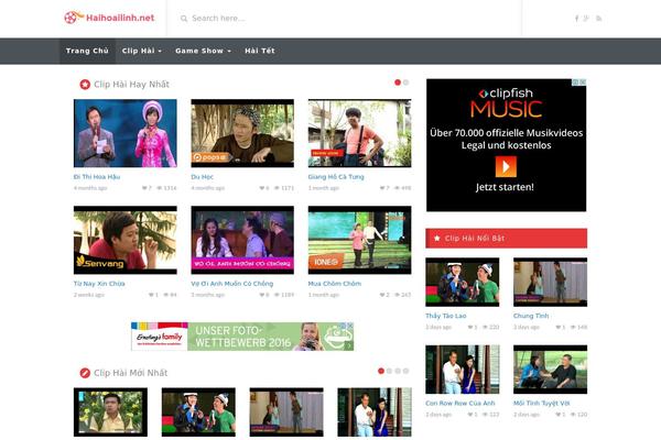 VideoTube theme site design template sample