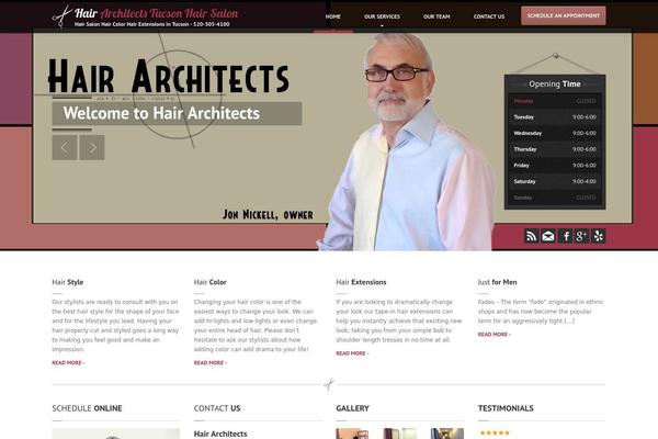 HairPress theme site design template sample