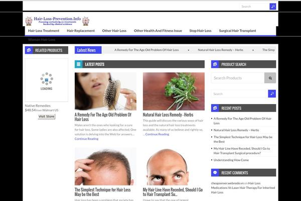 Spirit theme site design template sample