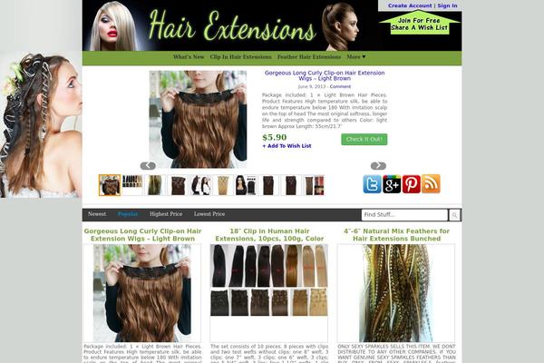 hairextensionsn.com site used Covert Store Builder