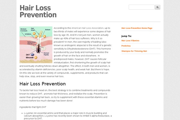 hairlossprevention.info site used Theme1